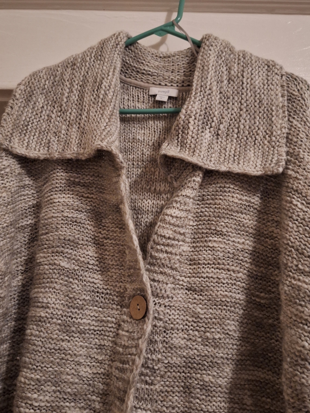 Relaxed Open-Front Cardigan Sweater - Picture 2 of 5